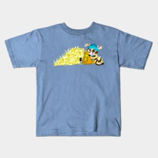 kawaii cow with a haystack Kids T-Shirt